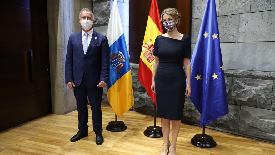 Gobierno canario y Estado firman la transferencia de los 42 millones de euros del Plan Integral de Empleo de Canarias