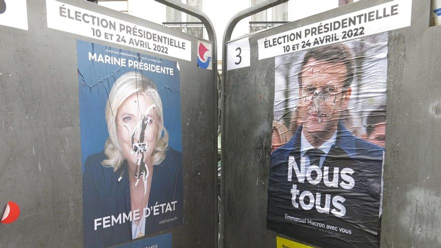 Le Pen y Macron, empatados