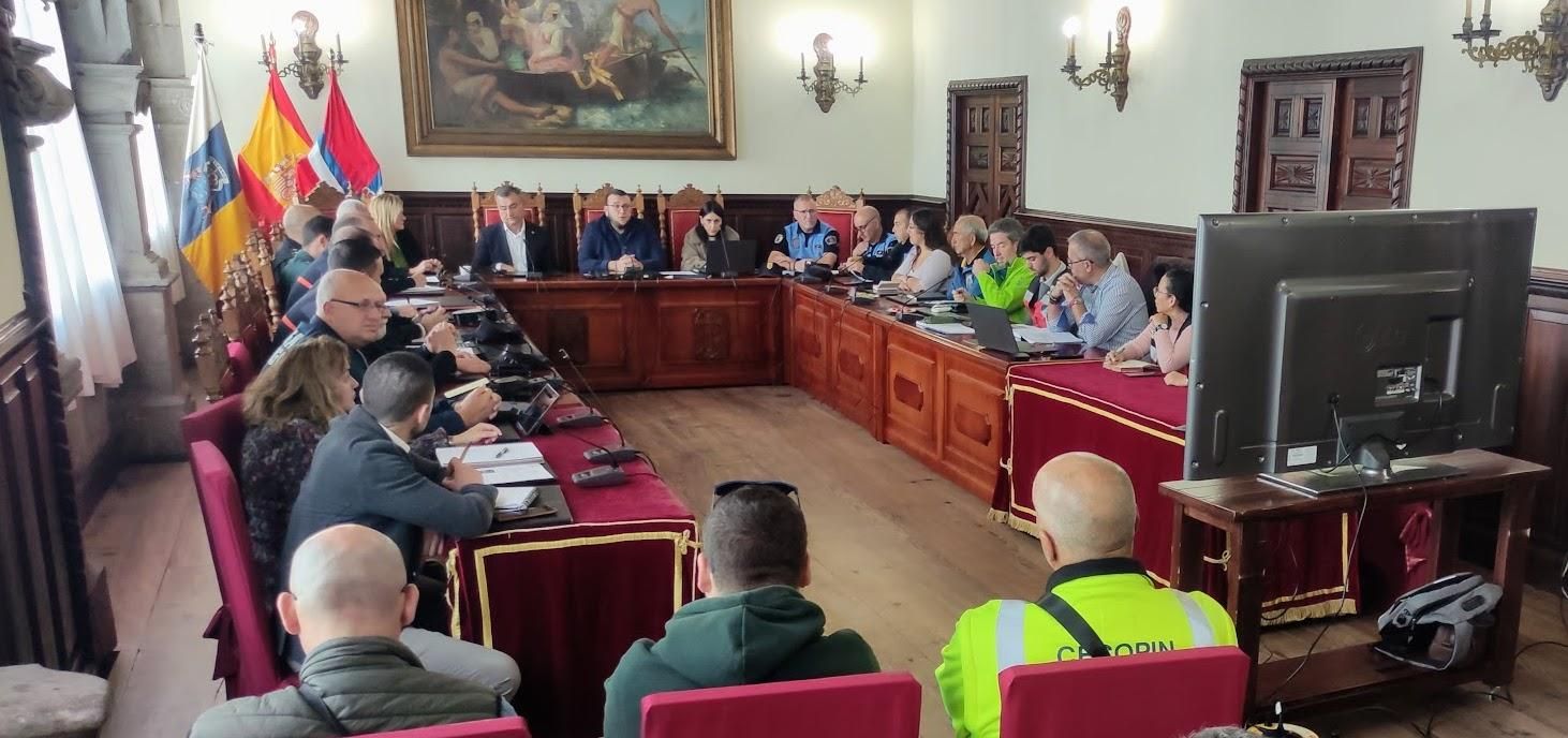 Reunión de la Junta Local de Seguridad de Santa Cruz de La Palma.