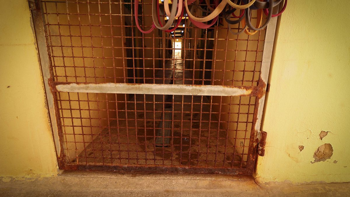 Una de las verjas oxidadas del centro.