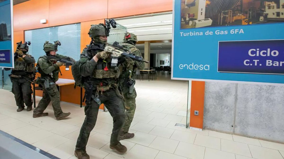 La Central Térmica de Barranco de Tirajana, escenario de un simulacro de ataque con intervención del Ejército para su defensa
