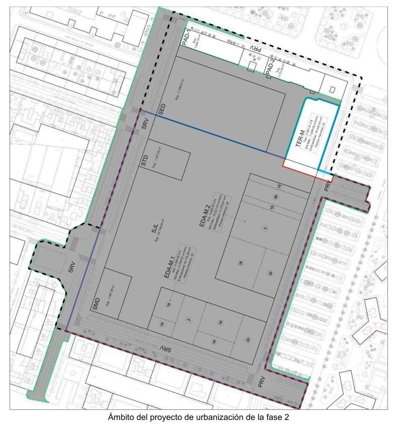 Àmbit d'actuació del projecte d'urbanització.