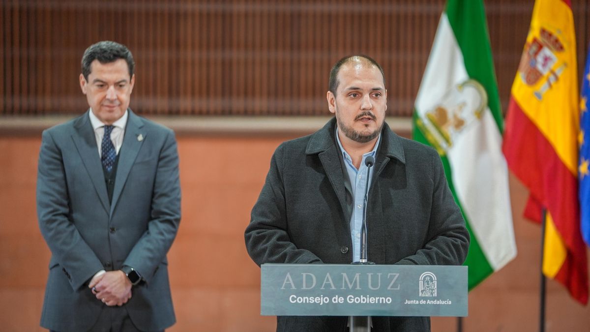 Juanma Moreno y Rafael Moreno comparecen tras el Consejo de Gobierno en Adamuz