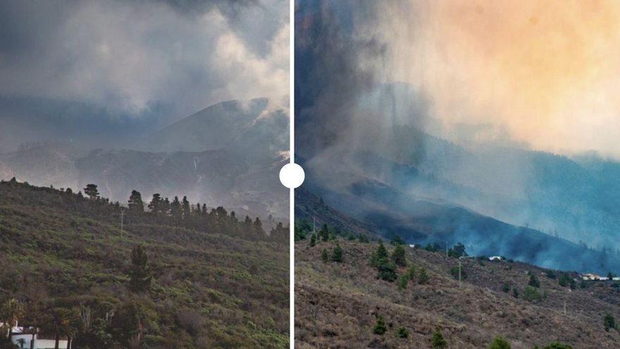 El antes y después del volcán de La Palma: así ha cambiado el paisaje en la isla