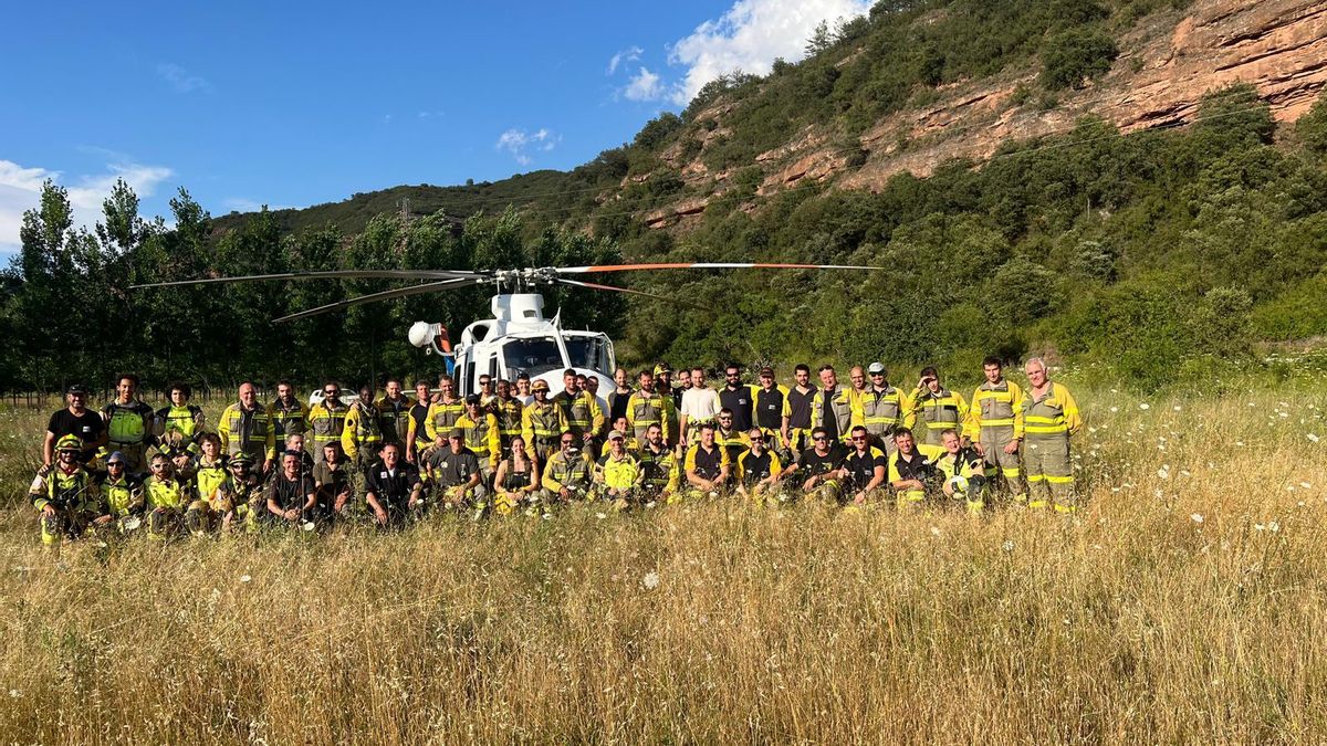 Simulacro para la extinción de incendios forestales en La Rioja