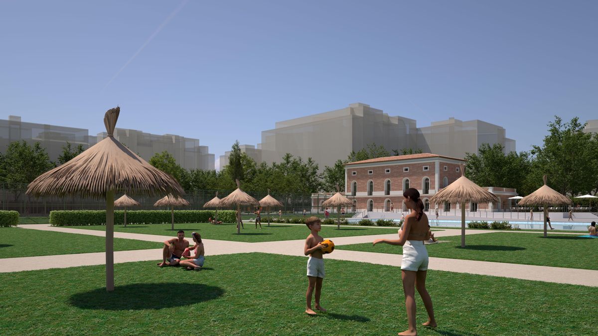 Nueva zona ajardinada junto a la piscina del Canal en Islas Filipinas