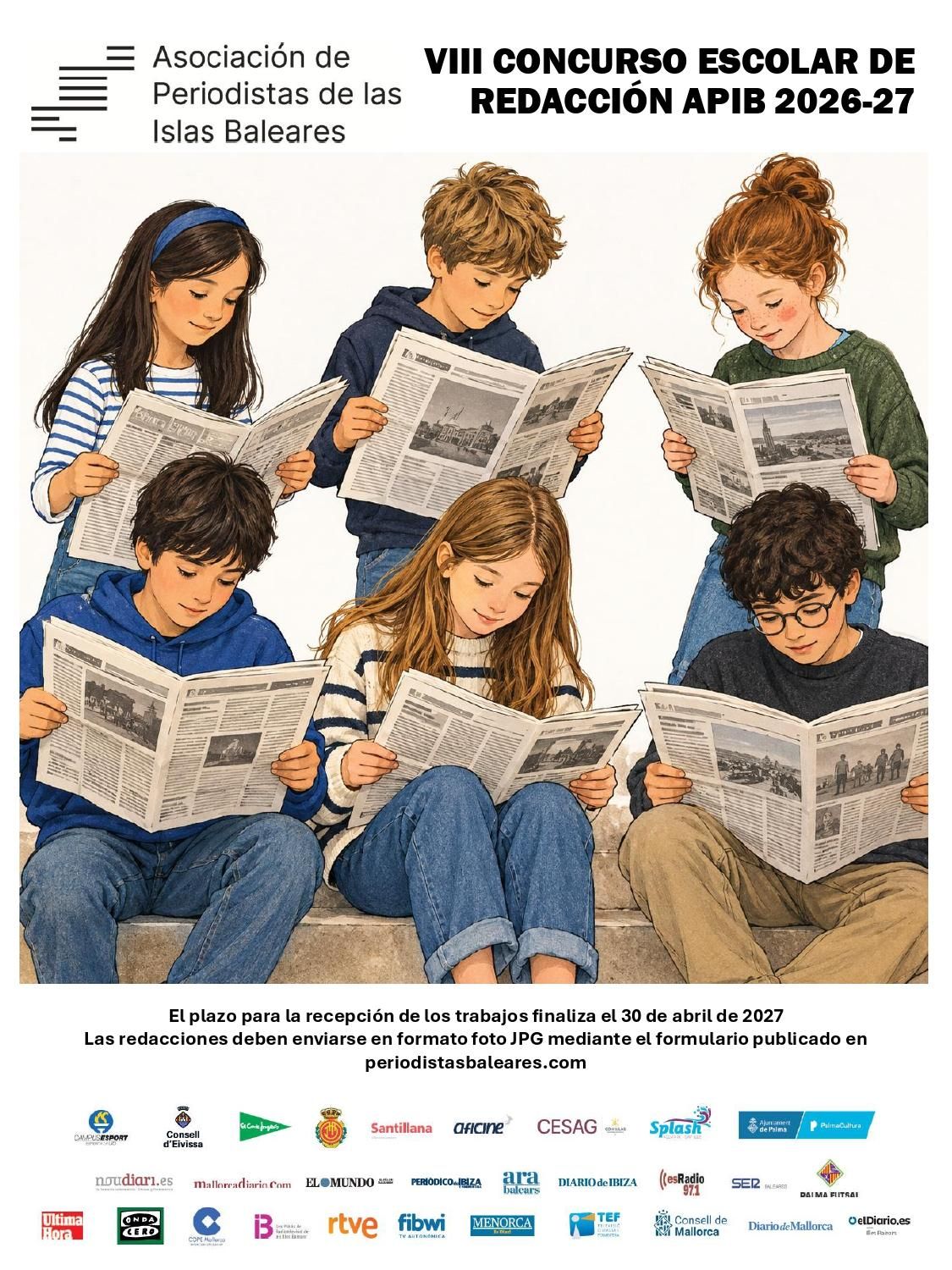 Cartel del VIII Concurso de Redacción de la APIB