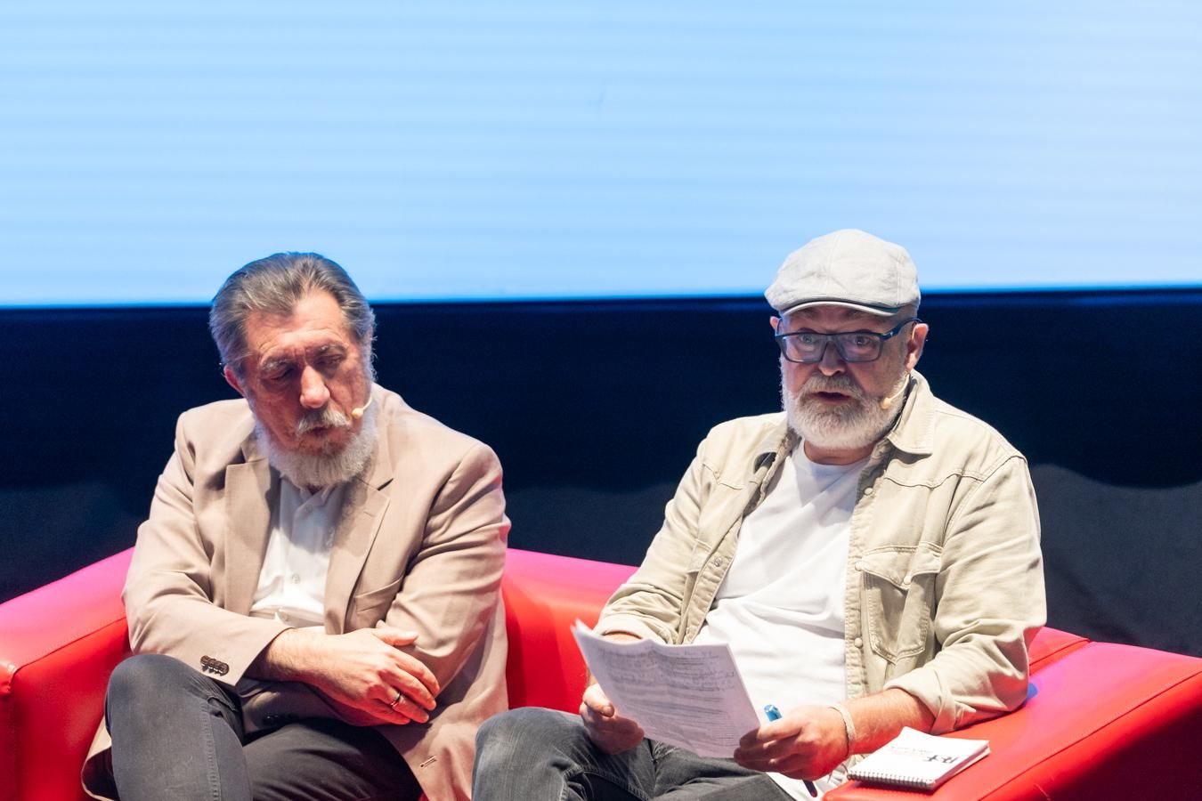 Los periodistas Javier Fernández Rubio y Paco Gómez Nadal.