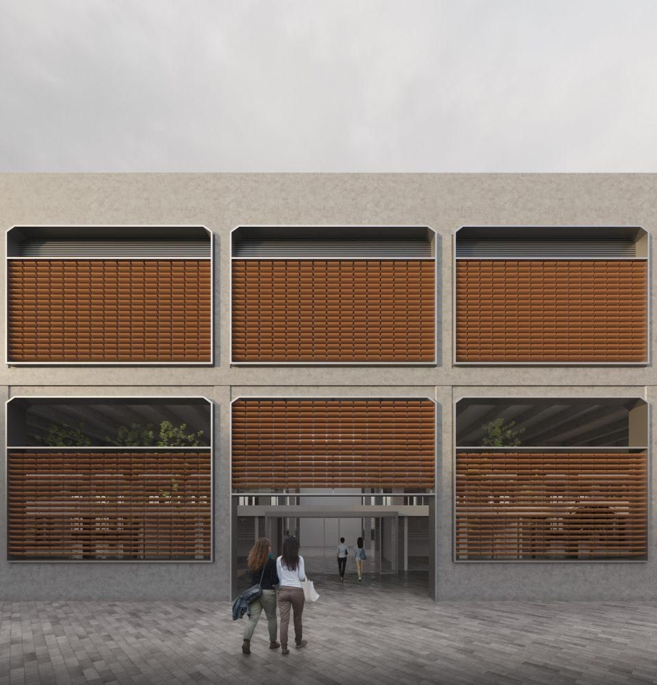 Recreación de otra vista en las futuras oficinas en el Mercado de Frutas y Verduras