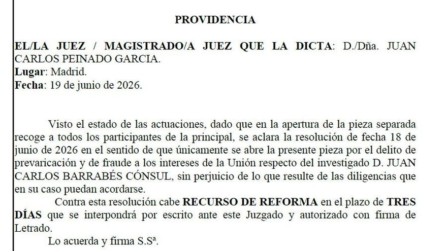 El juez Peinado se aclara a sí mismo: explica cuatro horas después a quién investiga en su nueva causa