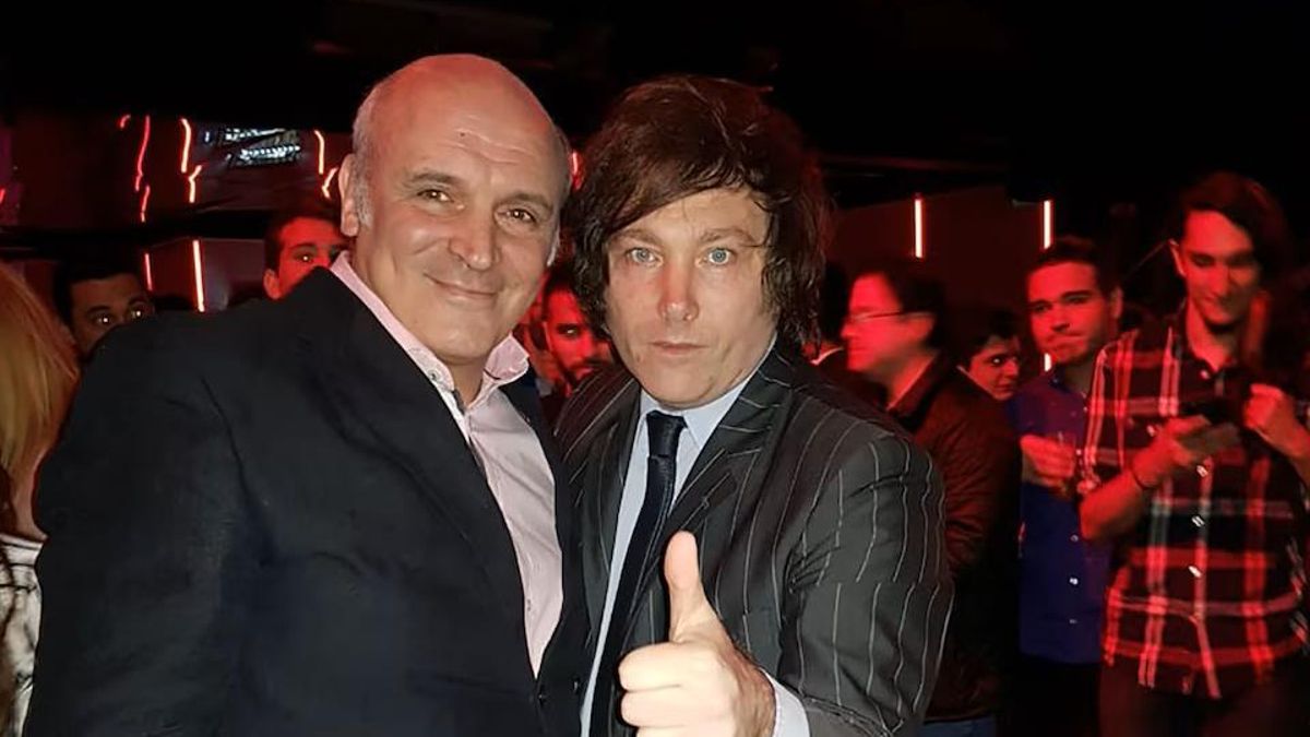 Javier Milei y José Luis Espert en 2018, en el boliche porteño New York City.