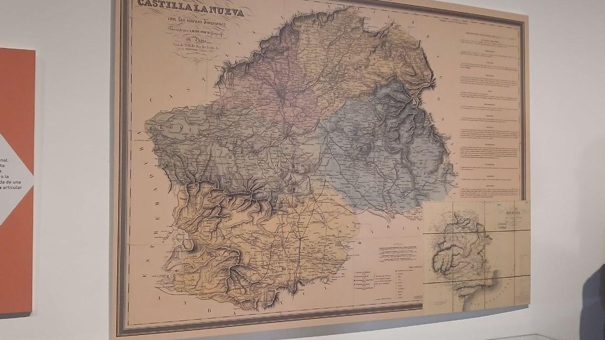 Mapa de Castilla La Nueva, antes de la creación de Castilla-La Mancha: Albacete pertenecía a la región de Murcia