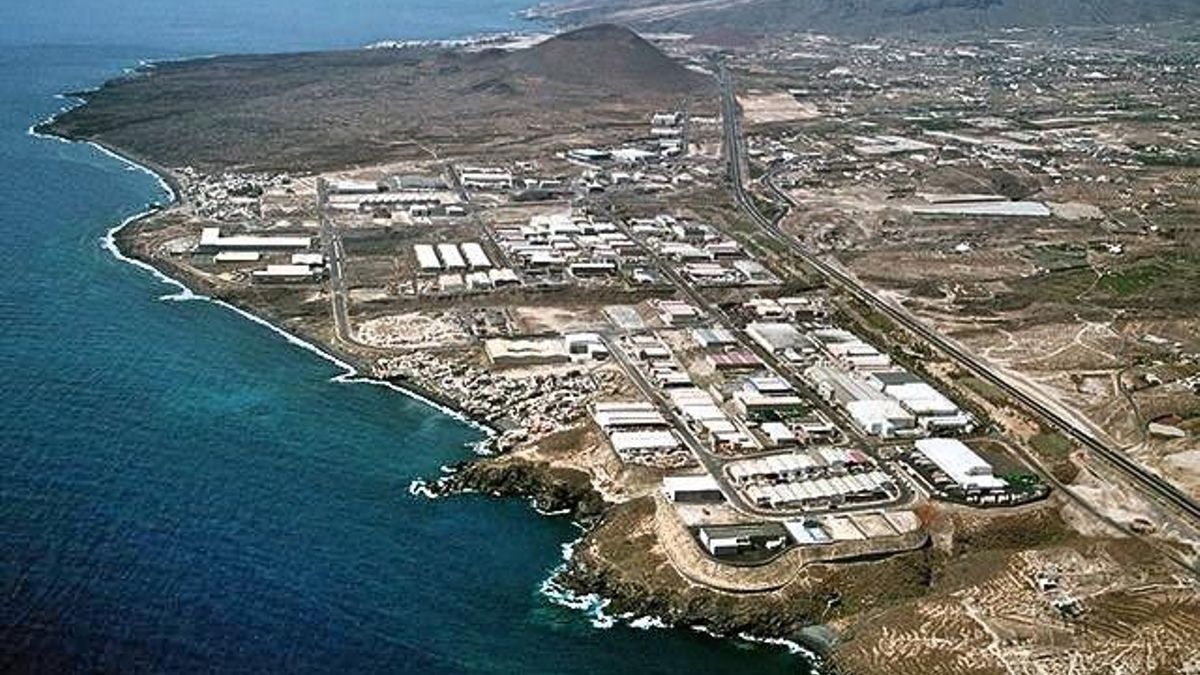 Vista aérea del polígono industrial de Güímar