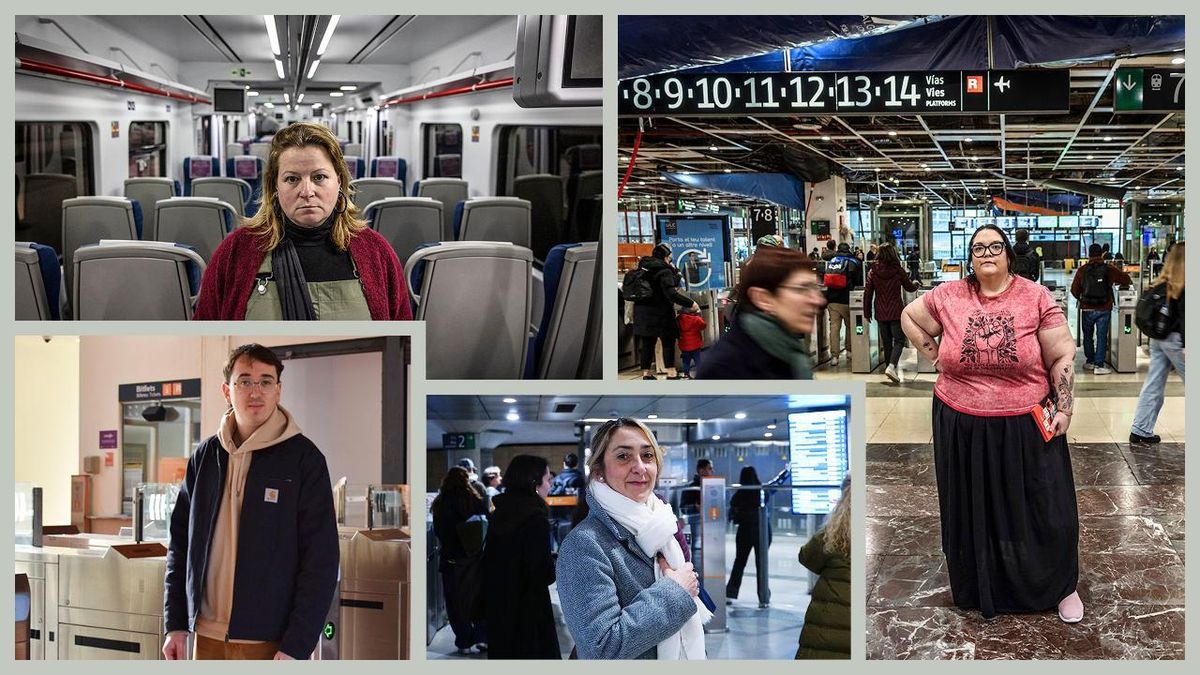 Cuatro testimonios afectados por el caos de Rodalies, en diversas estaciones de tren