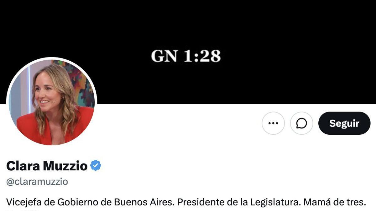 El perfil de Clara Muzzio en redes sociales.