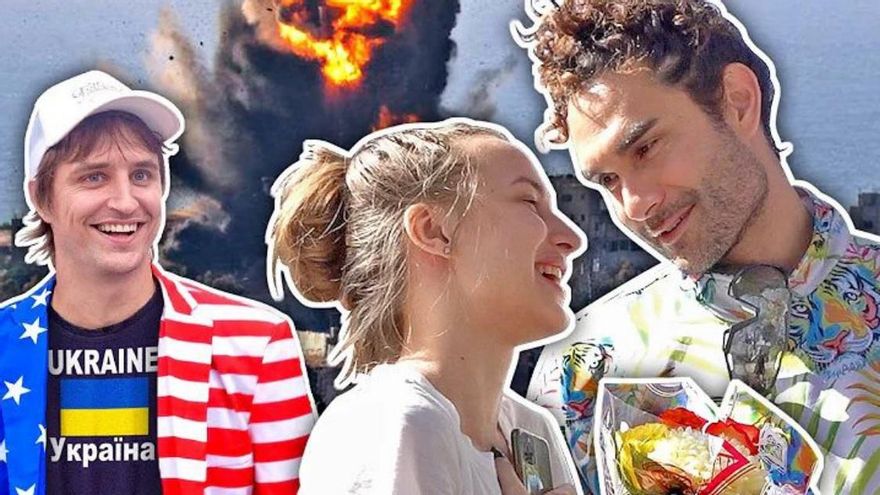 La imagen más común de la búsqueda de “refugiados” en YouTube. Título del vídeo: "¡Recogiendo refugiados ucranianos atractivos!"