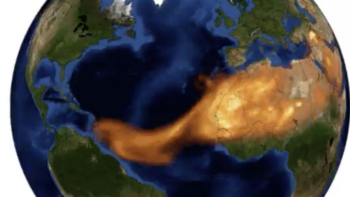 La calima llegando al Caribe