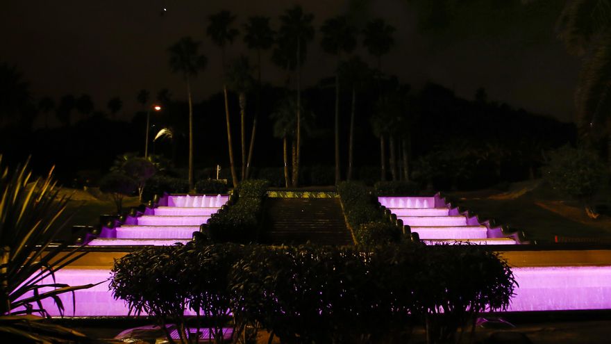Así luce la renovada fuente del Parque Doramas