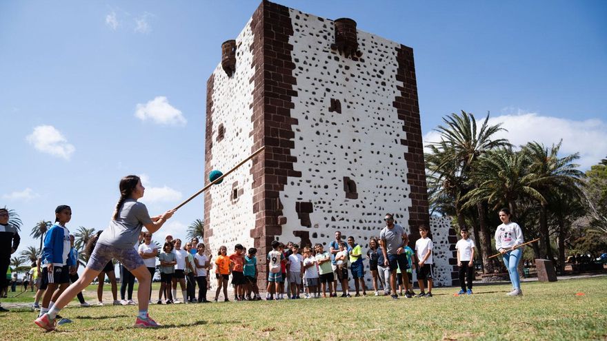 Cerca de doscientos escolares disfrutan en La Gomera de los juegos y deportes tradicionales