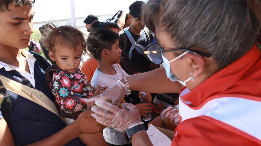 La Cruz Roja intervino por primera vez con ayuda a migrantes en frontera norte de México