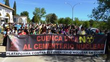 Manifestación contra el basurero nuclear en Villar de Cañas