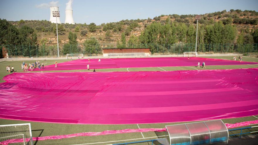 Simulacro en el campo de fútbol