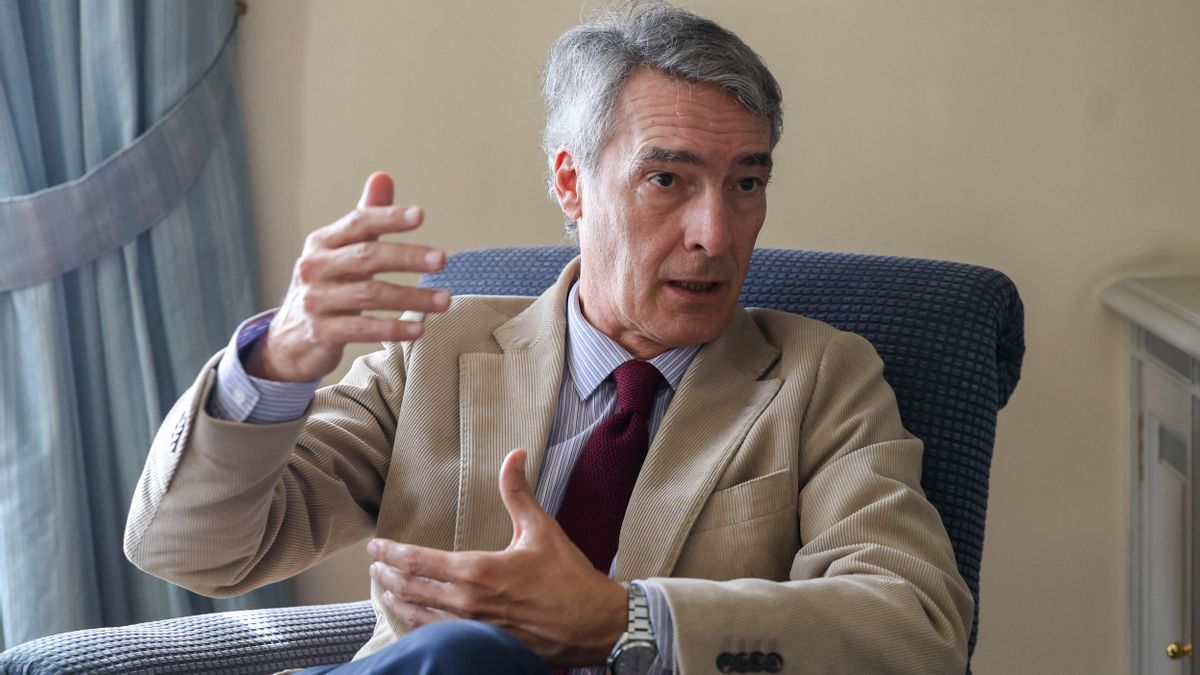 Gonzalo Escribano, en un momento de la entrevista.