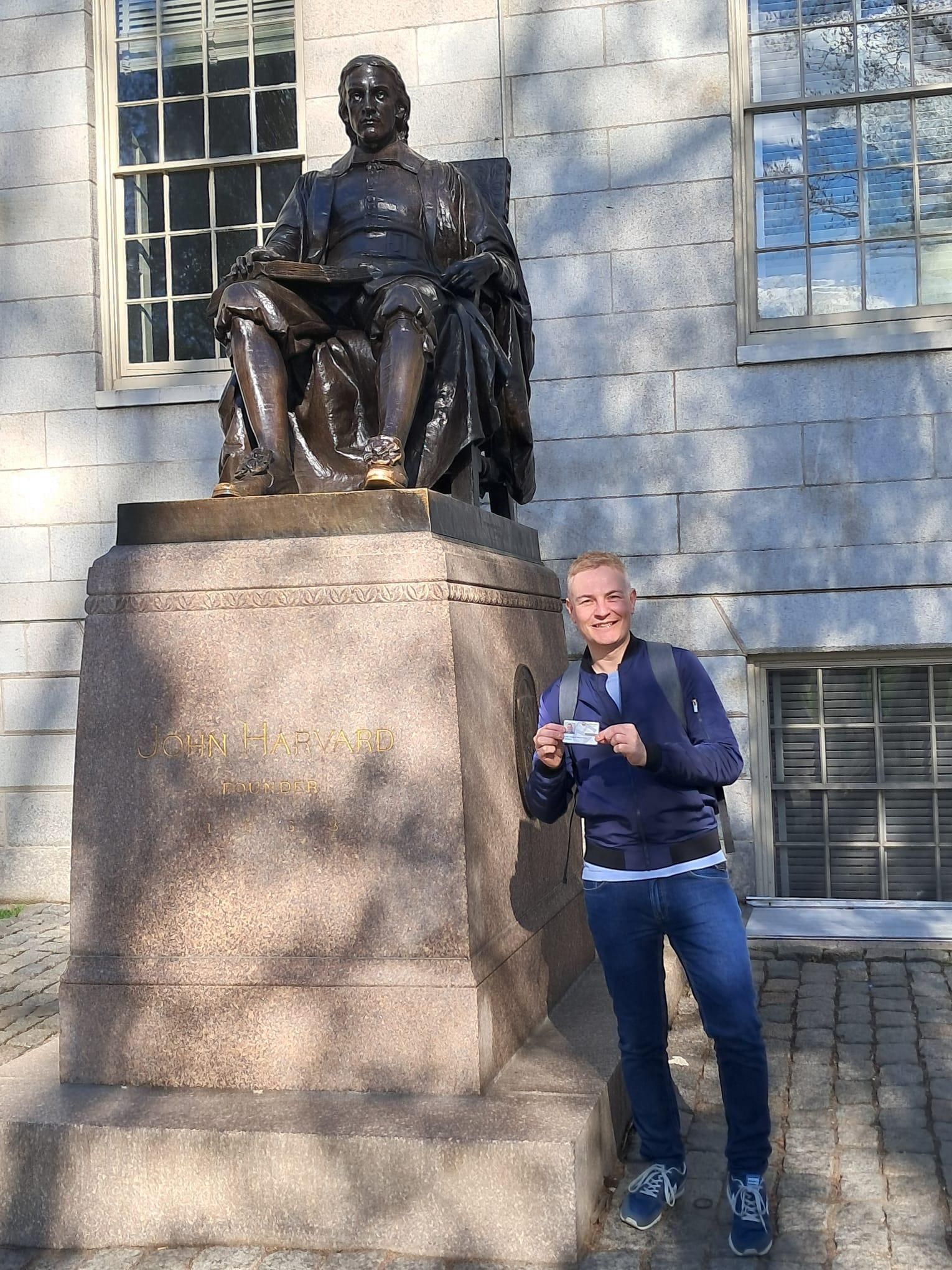 David Carrascosa, profesor de la Universidad de Castilla-La Mancha, durante su estancia en la Universidad de Harvard, en una estancia vinculada a la alianza con el Real Colegio Complutense