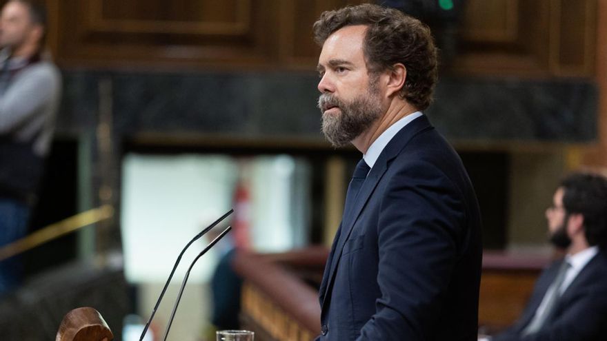 Iván Espinosa de los Monteros, portavoz del Grupo Parlamentario Vox, interviene para pedir la devolución al Gobierno del Proyecto de Ley de Presupuestos Generales del Estado para el año 2023