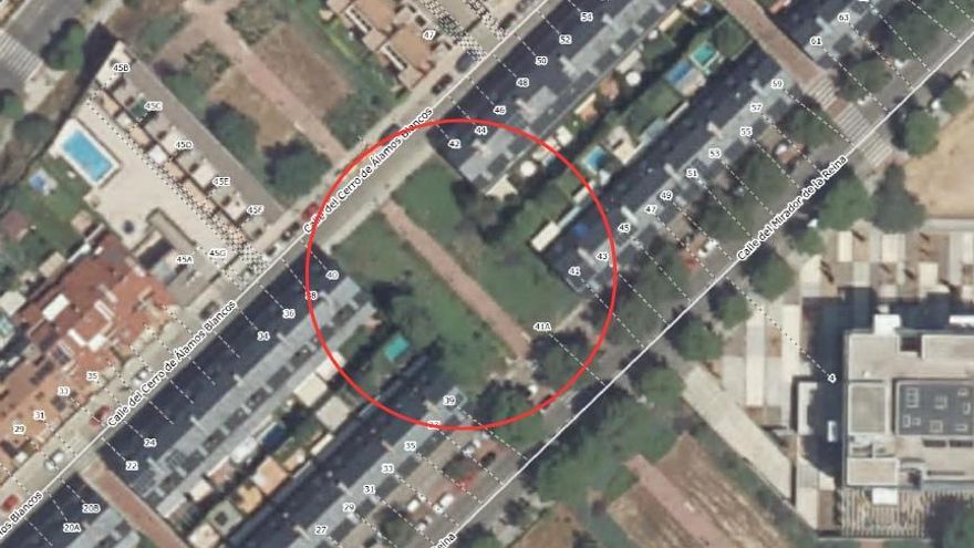 Plano cenital de la parcela municipal adjunta en el recurso de reposición