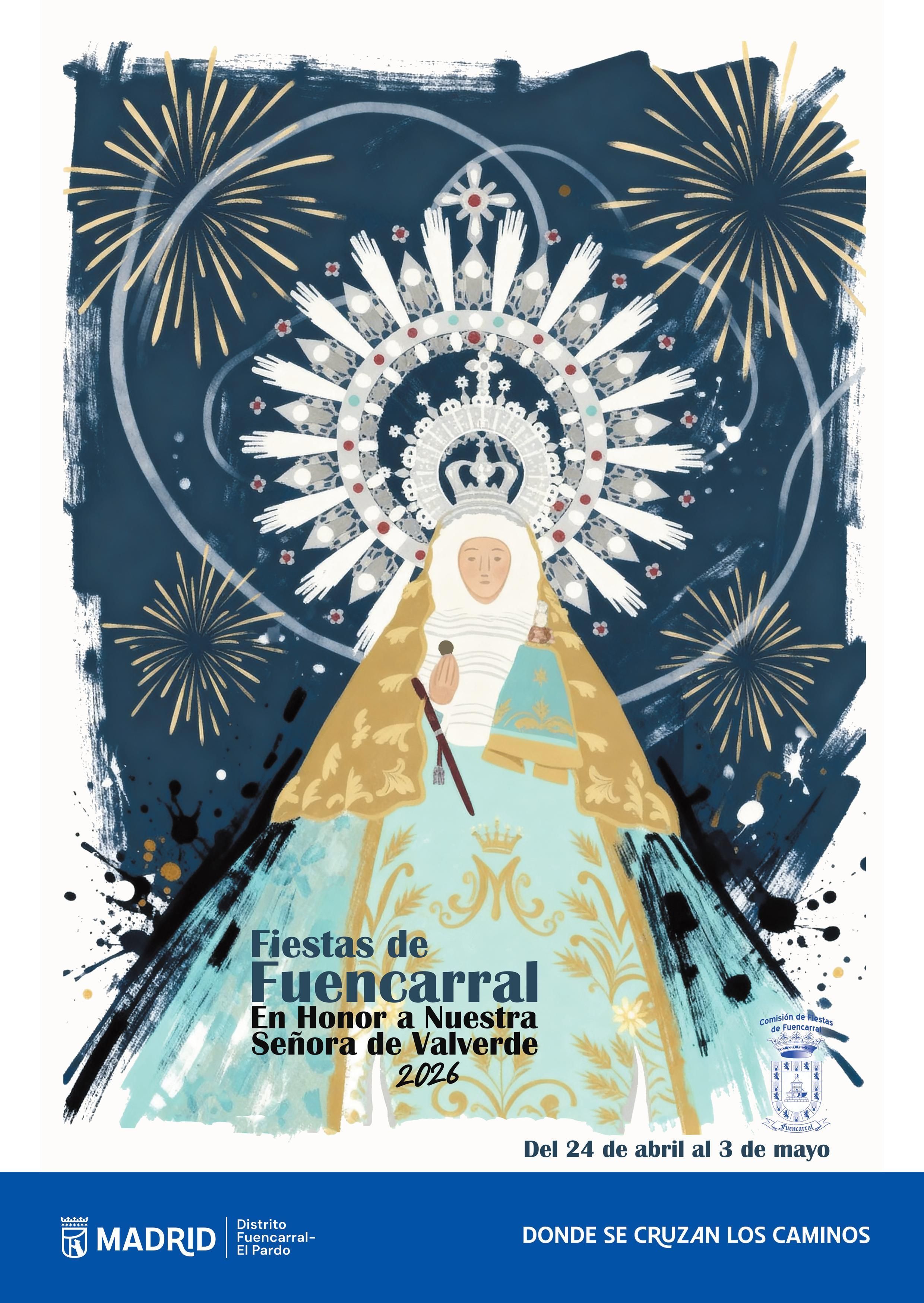Cartel de las Fiestas de la Virgen de Valverde 2026 en Fuencarral
