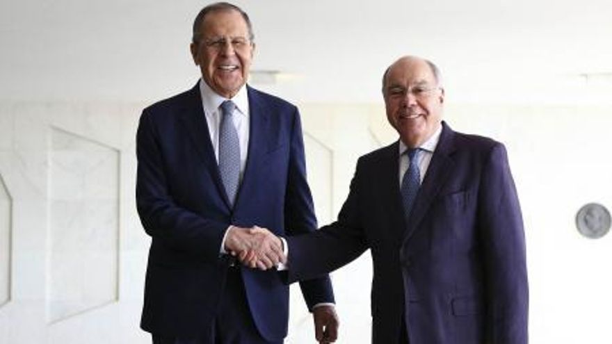 El canciller ruso Lavrov visitó a Lula y agradeció su gestión por una solución negociada en el enfrentamiento con Ucrania