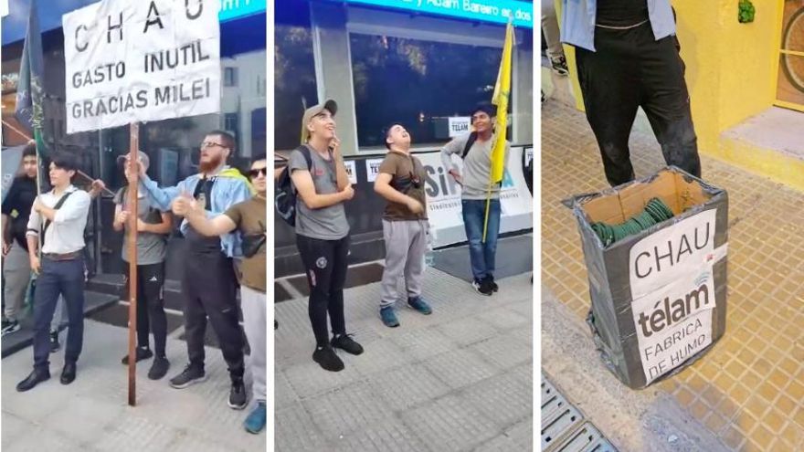 Los provocadores de Milei: cómo actúan los libertarios que fueron a Télam a festejar su cierre