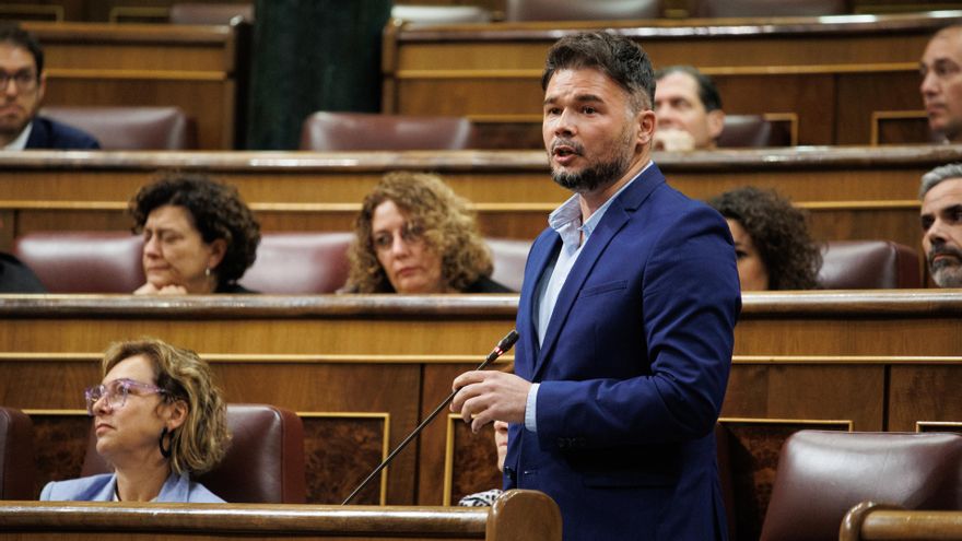 Archivo - El portavoz de ERC en el Congreso, Gabriel Rufián