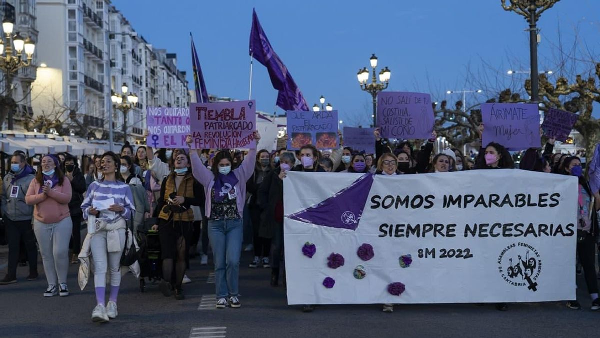 Manifestación en Santander el pasado 8 de marzo por el Día Internacional de la Mujer.