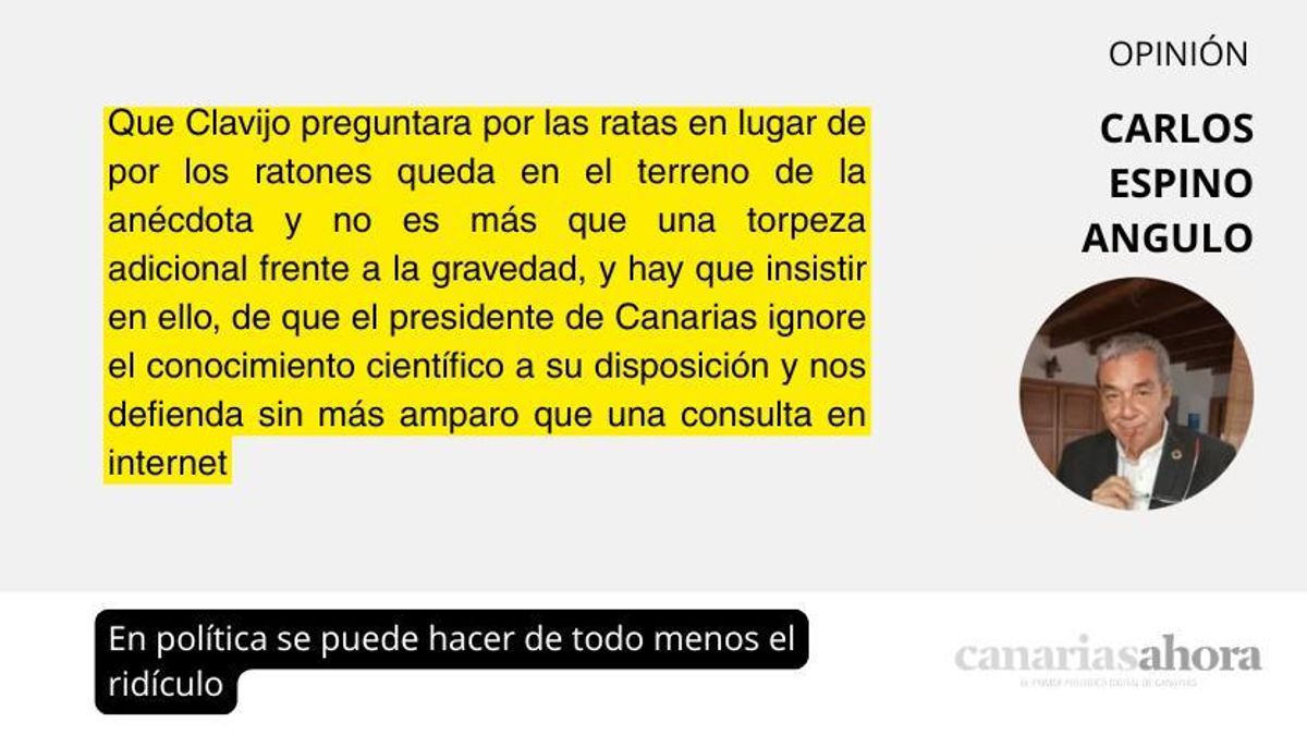 En política se puede hacer de todo menos el ridículo