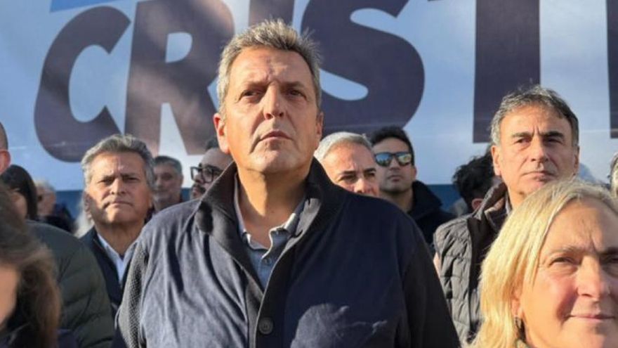 Sergio Massa junto a Rubén Eslaiman