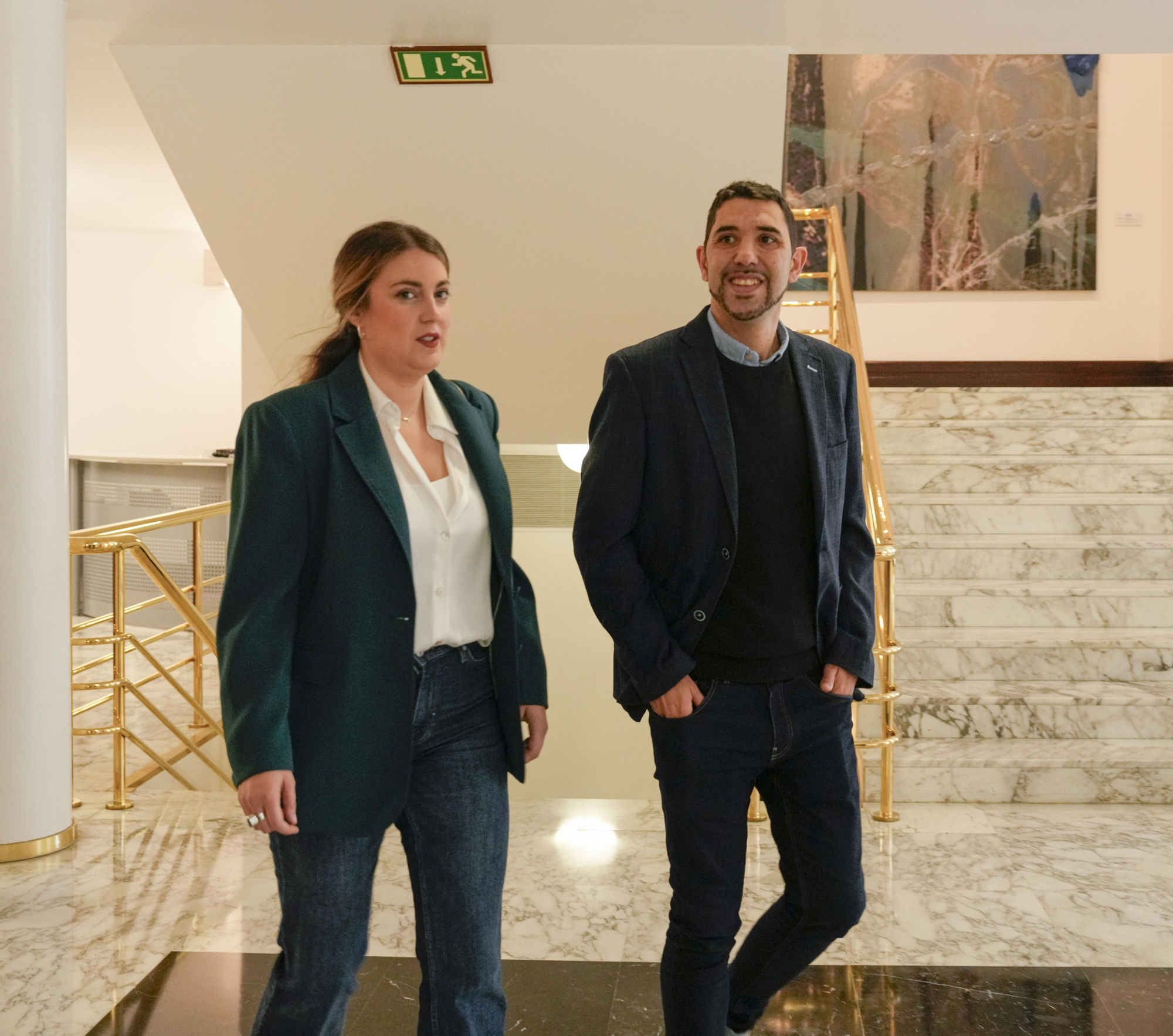 Alba García Martín, de Sumar, y Óscar Fernández, de Equo