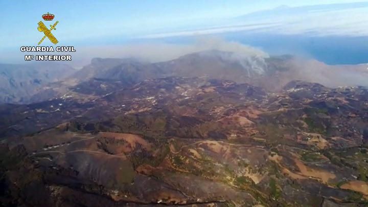 El incendio que afecta a Gran Canaria.