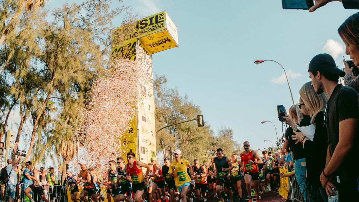 Corredores en una edición de la San Silvestre de Las Palmas de Gran Canaria.