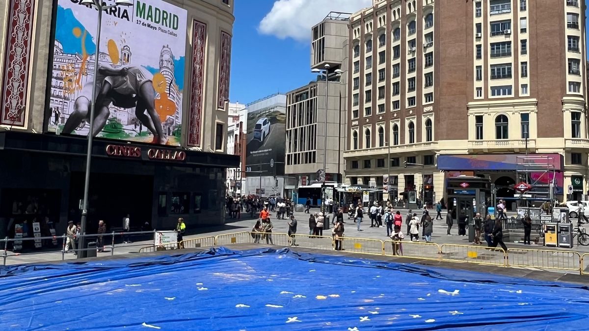 FOTO. La plaza de Callao comienza su transformación para acoger una luchada histórica