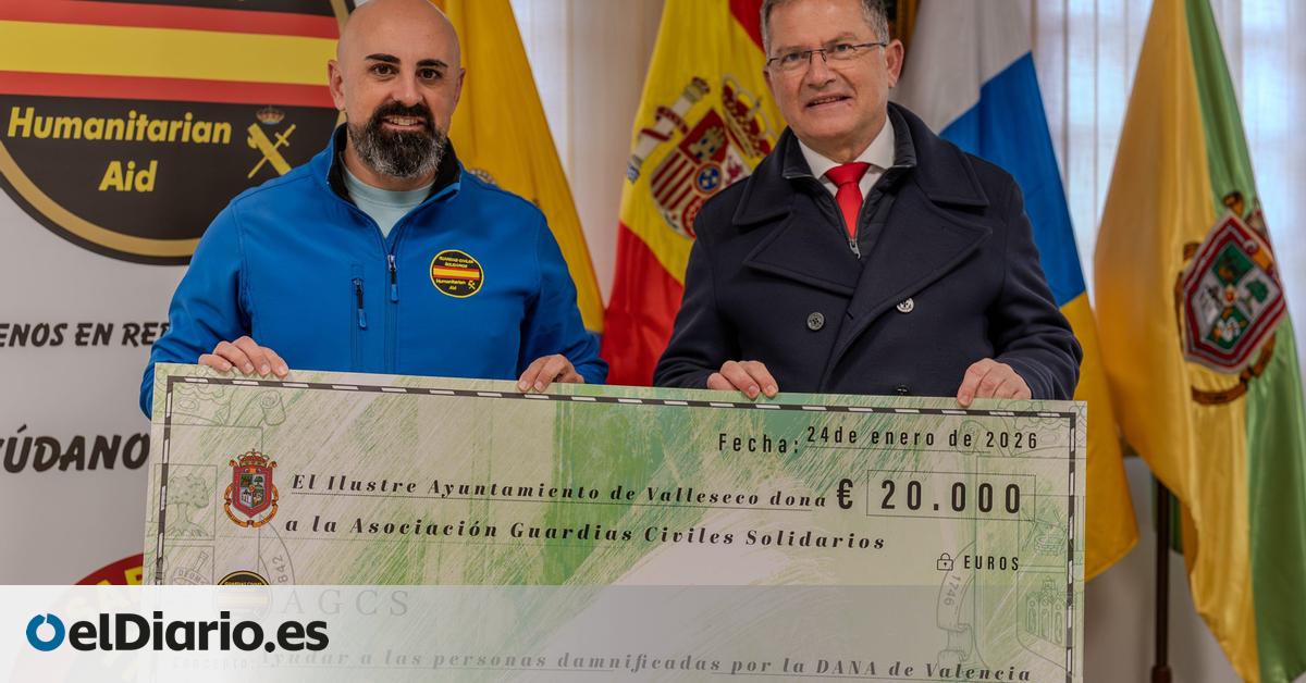 Valleseco concede 20.000 euros a Guardias Civiles Solidarios para apoyar a los afectados por la DANA