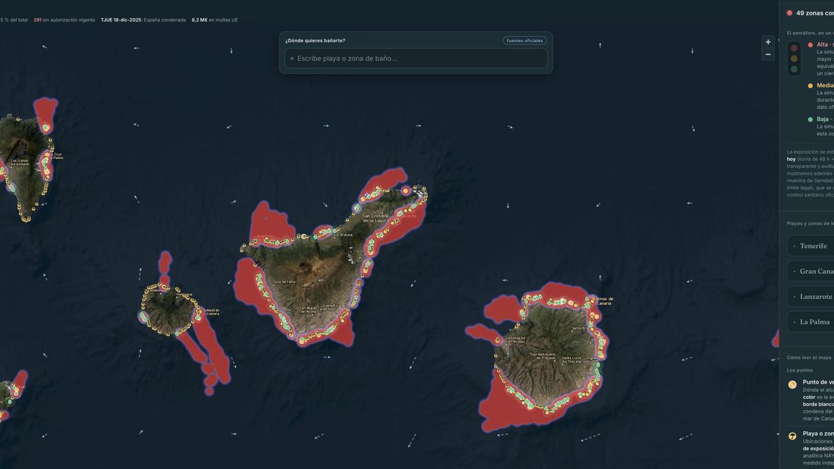 Captura de pantalla de Vertidos Canarias