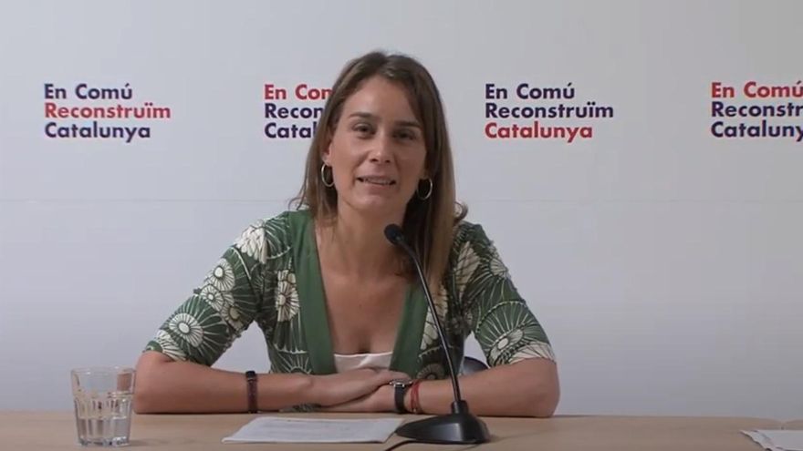 La presidenta de Catalunya en Comú, Jéssica Albiach, en el Consejo Nacional de la formación.