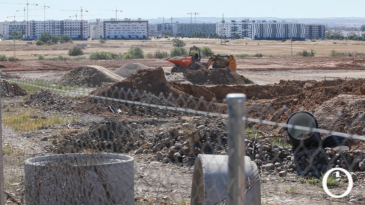 Obras de construcción del nuevo campo de golf en Casilla del Aire