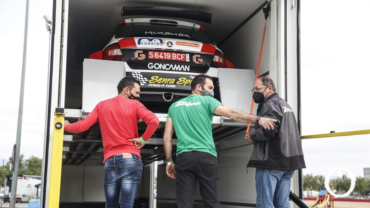 Parque cerrado del XXXVIII Rallye Sierra Morena