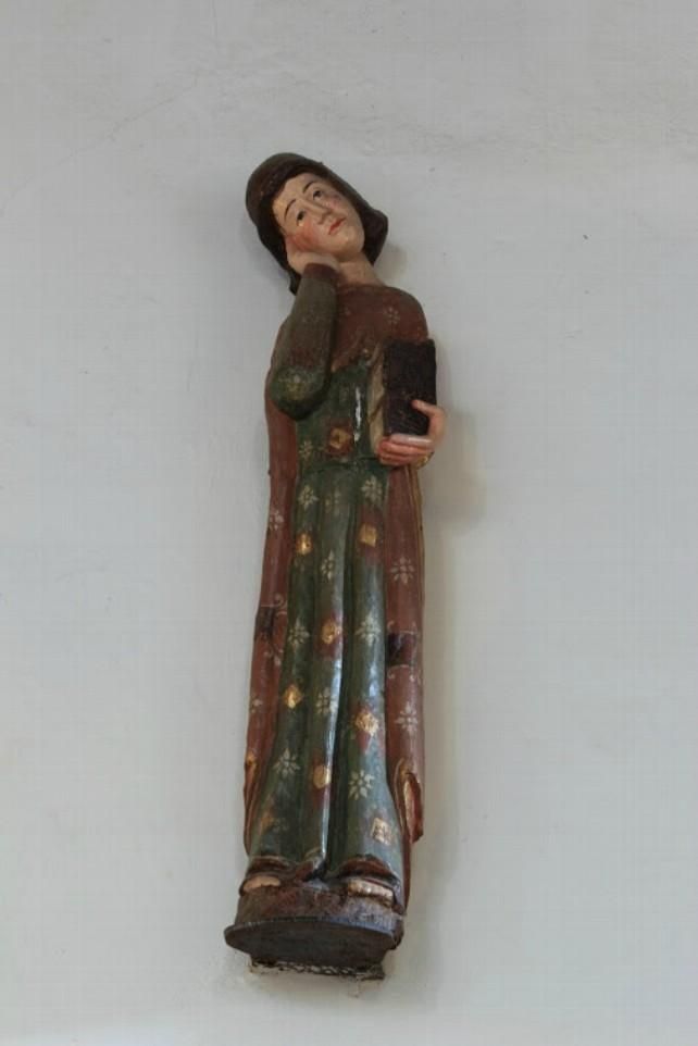 Imagen de San Juan Evangelista en el calvario de San Miguel en Villablino.