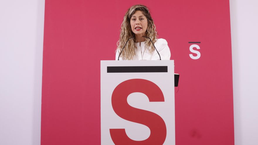 La coordinadora de Sumar, Lara Hernández este lunes en Madrid. EFE/ Blanca Millez