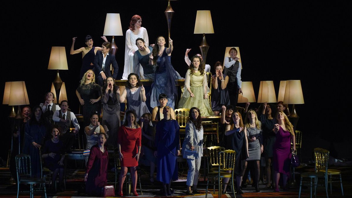 Un momento de la versión de 'Ariadna y Barbazul' de La Fura del Baus en el Real