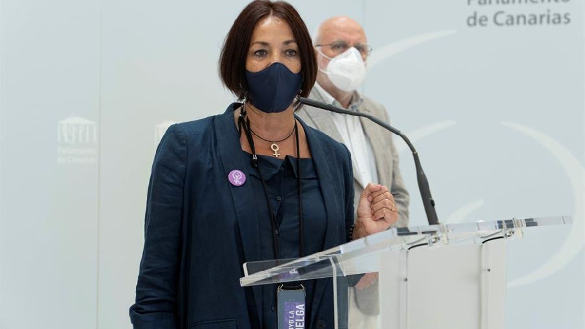 La diputada del grupo parlamentario Sí Podemos Canarias, María del Río Sanchez.